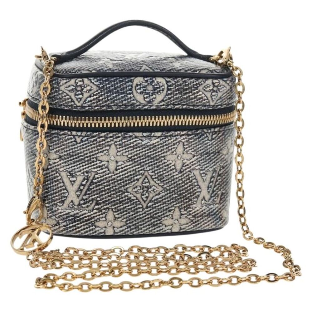 Louis Vuitton Vanity Case Monogram Canvas Navy Canvas Handbag